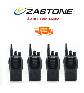 Zastone ZT-V68 4'lü El Telsizi Siyah