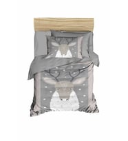Yenidoğan Kız / Erkek Unisex Bebek Nevresim Takımı %100 Pamuklu Geyik (Çok Renkli)