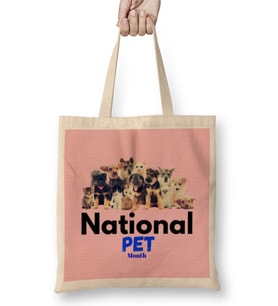 National Pet Month Bez Çanta Uzun Saplı