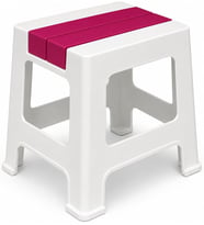 Tabanlı Ev Ofis Taburesi - 120 Kg Taşıma Kapasiteli Kaymaz Banyo Taburesi - Çocuk Taburesi (Fuşya)