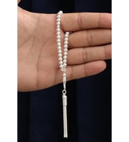 Düz Küre Kesim Minik Boy 925 Ayar Gümüş Tespih VET-0092