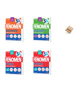 Fenomen 5. Sınıf Maarif 5A Matematik Fen Türkçe ve Paragraf 4lü Set Soru Bankası + Telefon Standı