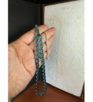 ATEŞ KEHRİBAR TESBİH KAPSÜL KESİM 7 X 11MM ŞEFFAF/MAVİ T-257