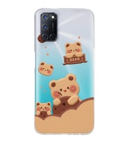 Oppo A52/A72/A92 Uyumlu Bear Tasarımlı Şeffaf Telefon Kılıfı