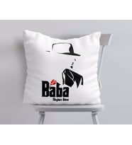 BK Gift Kişiye Özel Godfather Baba Tasarımlı Beyaz Yastık-16