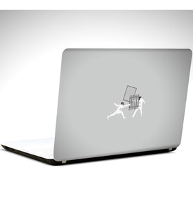 Eskrim ve Çit Laptop Sticker 19 inch (40,5X27CM)