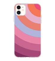 Apple iPhone 11 Uyumlu Kapak Renk Cümbüşü Tasarımlı Şeffaf Silikon Kılıf