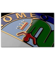 Cakatabloo Alfa Romeo Logo Yakın Plan Detay MDF Tablo