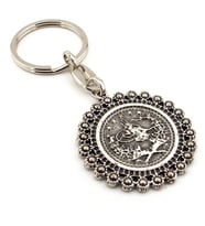 Osmanlı Tuğra Desenli Madalyon Metal Anahtarlık KC188