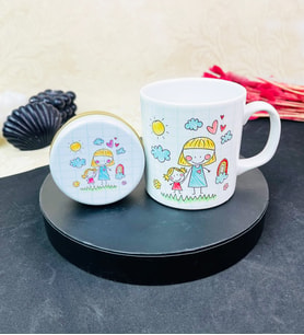 Çizgi Anne Kız Çocuk Tasarımlı Kokulu Mum Ve Kupa Set