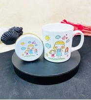 Çizgi Anne Kız Çocuk Tasarımlı Kokulu Mum Ve Kupa Set