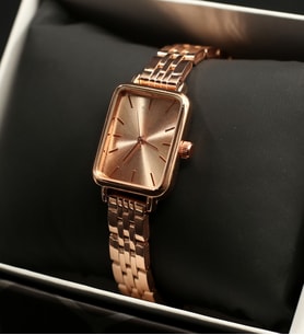 Spectrum Rose Gold Renk Metal Kordon Dikdörtgen Kadranlı Kadın Kol Saati