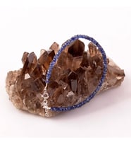 Safir Taşı Gümüş Bileklik - 3 mm