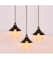 MYLİGHTS  RETRO RUSTİK VİNTAGE  MASA ÜSÜT TEZGAH ÜSTÜ SIRLI AVİZE METAL AVİZE (Siyah)