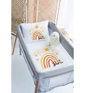 %100 Delux Pamuk Isme Özel 70x120 Park Yatak Nevresim Takımı
