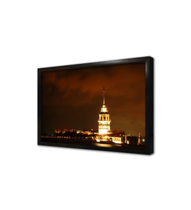 Gece Kız Kulesi Çerçeveli Mdf Tablo