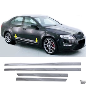 Skoda Octavia Krom Yan Kapı Koruma Çıtası 4 kapı 2013-2019 arası Paslanmaz Çelik