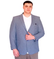 Mode XL Büyük Beden Erkek Klasik Blazer Ceket BRITANYA 23028 MAVI