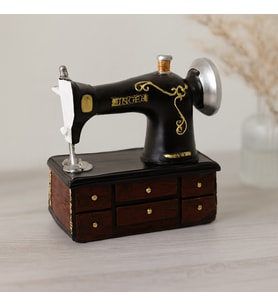 Vintage dikiş makinesi biblo - reçine 20x15x8.5 cm
