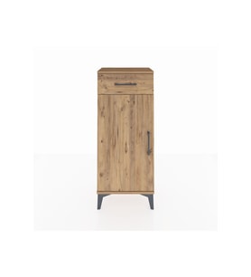 Arges Komodin 2 Raflı Tek Çekmeceli Tek Kapaklı 44x30x106 Çam-Çam