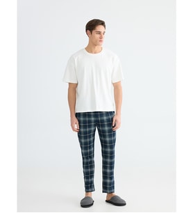LC WAIKIKI Lacivert Standart Kalıp Ekose Erkek Pijama Altı