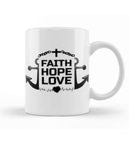 Faith Hope Love Kupa Bardak Porselen
