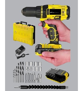 Lexroo Çift Bataryalı 12V Akülü Matkap 10 mm Metal, 20 mm Ahşap Delme Kapasitesi