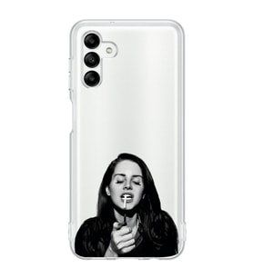 Samsung Galaxy A04S Uyumlu Lana Del Rey Desenli Şeffaf Telefon Kılıfı