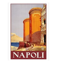 Napoli Italya Seyahat Poster Tablo Ahşap Poster Dekoratif