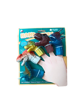 Hand Puppet Dinazor Parmak Kuklası Eğlenceli Oyuncak Seti Dinozor Parmak Kukla 5li (Çok Renkli)