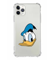 Apple iPhone 11 Pro Uyumlu Köşe Korumalı Antişok  Kapak Donald Duck Tasarımlı Şeffaf  Kılıf