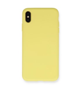 Apple İphone Xs Max Kılıf Nano İçi Kadife Silikon - Mat Sarı