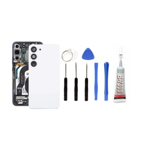 Mey İthalat® Samsung S23 Uyumlu Batarya Kapağı KAMERA LENSLİ (M