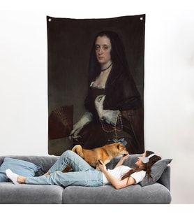 Diego Velázquez - Hayranlı Kadın Duvar Örtüsü - The Lady with a Fan-7433