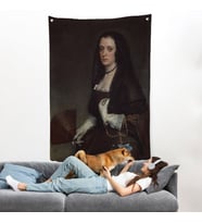 Diego Velázquez - Hayranlı Kadın Duvar Örtüsü - The Lady with a Fan-7433