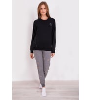 Arnetta 2180 Smile Siyah Kadın Uzun Kol Pijama Takım