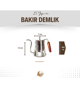 BAKIR MODERN KAHVE DEMLİĞİ GÜMÜŞ RENK