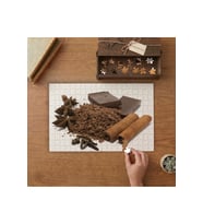 Tarçın - Anason - Çilolata Tasarımı 240 parça Ahşap Puzzle Ahşap Kutuda MP01787