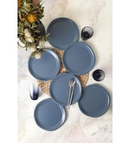 Mat Mavi Bloom Pasta Tabağı 24 Cm 6 Adet 399
