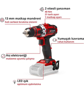 TE CD 18/40 Lİ Solo Vidalama