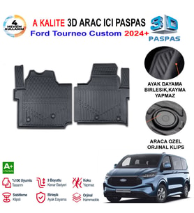 Ford Touerneo Custom 3D Paspas Havuzlu Pro 2024 Sonrası