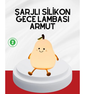 USB Şarjlı Armut Gece Lambası Dokunmatik Renk Değişimli