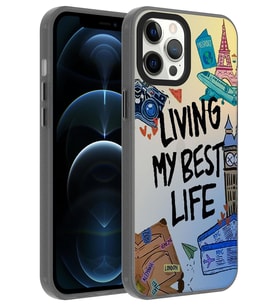 Apple iPhone 12 Pro Kılıf Desenli Dragon Sert Kılıf Seyahat