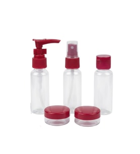 5 Parça Seyahat Dolum Şişesi Seti 30 ml Hafif Tasarım