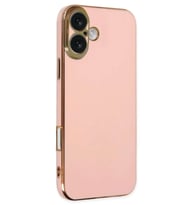 iPhone 16 Kılıf Volet Silikon - Pembe