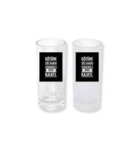 Ghostbastır Design Dokunaklı Sözlü Buzlu / Buzsuz Seçenekli Rakı Bardağı – 1 Adet Şık Sunum Bardağı 0148