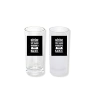 Ghostbastır Design Dokunaklı Sözlü Buzlu / Buzsuz Seçenekli Rakı Bardağı – 1 Adet Şık Sunum Bardağı 0148