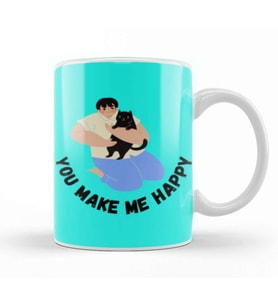 Cat Lover Gifts Ideas You Make Me Happy Cat Lover Gifts Kupa Bardak Porselen