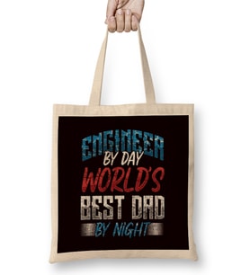 Engineer Father Papa Dad Daddy Stepdad Husband Father´s Day Bez Çanta Uzun Saplı