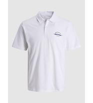 JACK JONES Yazı Armalı Erkek Polo Yaka Tişört 12288118 (Beyaz)